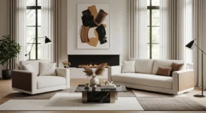 Statement furniture living room decor