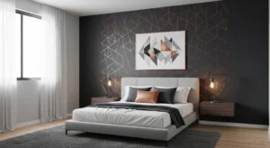 Accent wall bedroom design idea