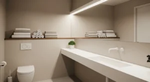 Minimal bathroom with clean and simple design