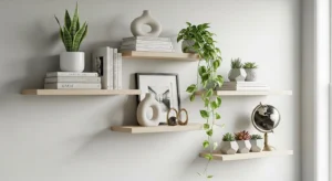 Floating shelves wall decor