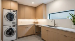 Built-in appliances laundry room