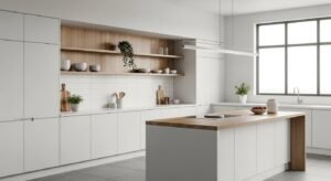 Modern minimalist kitchen with clean and simple design