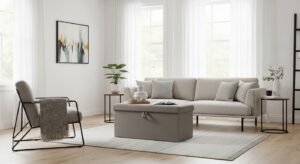 Hidden storage solutions keeping a room clutter-free