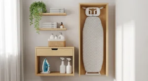 Small ironing station in laundry room