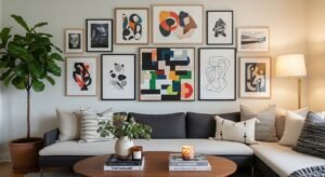 Wall art modern living room decoration ideas