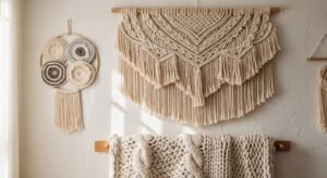 Layered window seating creating a cozy relaxing spot