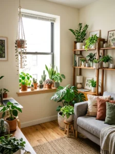 Indoor plants in NYC apartment