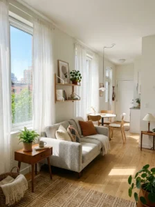 Natural light in NYC apartment interior