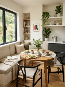 Breakfast corner in modern kitchen design
