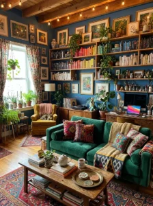 Functional cozy maximalist interior design
