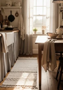 Vintage-inspired decor in farmhouse kitchen