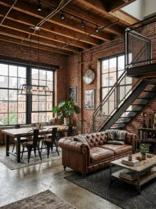 Industrial design in NYC apartment