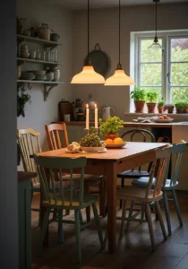 Casual cozy dining area in kitchen