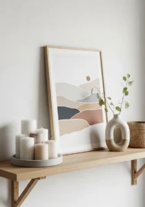 Minimal meaningful decor in Scandinavian living room