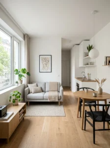 Minimal decor in small NYC apartment