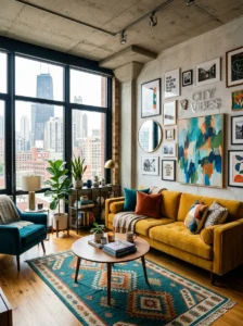 Industrial design in NYC apartment