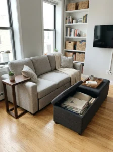 Multi functional furniture in small apartment