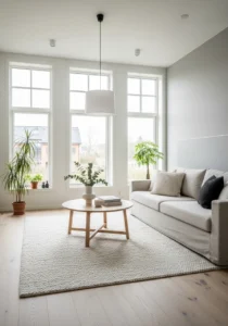 Natural light in Scandinavian living room design