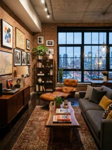 Vintage decor in modern NYC apartment