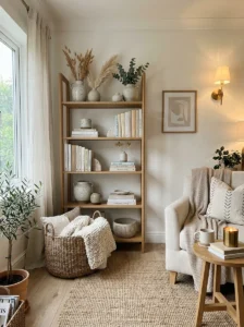 Rearranged home decor creating a refreshed cozy living room