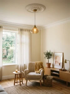 Simple architectural molding detail in modern home