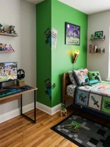 Minecraft zombie and skeleton wall decals.
