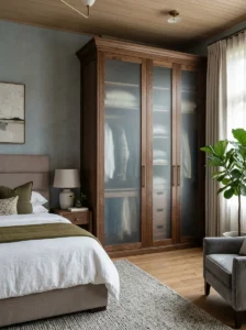 Frosted glass wardrobe doors