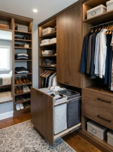Built-in pull-out laundry hamper