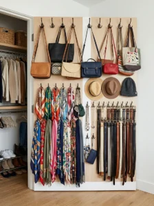 Slim raised furniture making a small closet feel more spacious