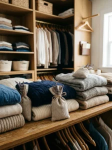 Lavender sachets keeping closet fresh