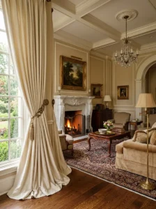 Grand piano creating a classic music corner in a living room