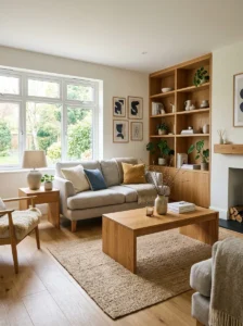 Coffee table matching existing wood furniture.