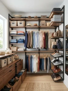 Flexible closet designed for future storage needs