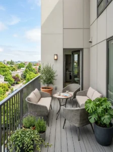 Simple low-maintenance aluminum balcony railing design