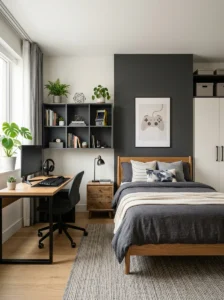 Flexible modern teen boy bedroom designed to evolve