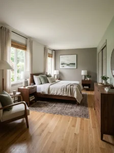 Functional bedroom layout designed around comfortable daily movement