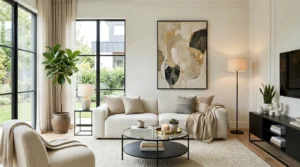 contemporary living room ideas with modern furniture neutral colors and stylish decor setup