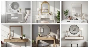 Stunning vanity design ideas with modern, glam, and minimal setups in a cozy bedroom