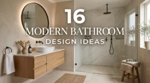 Modern bathroom featured image with floating vanity and clean-line contemporary design